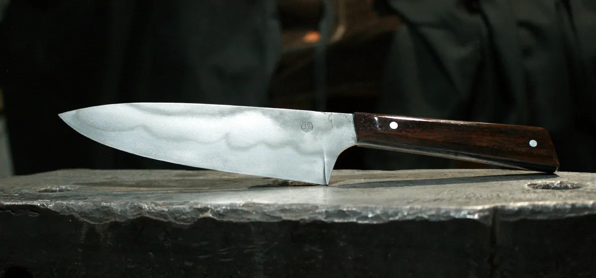 couteau chef artisanal hamon ligne de trempe