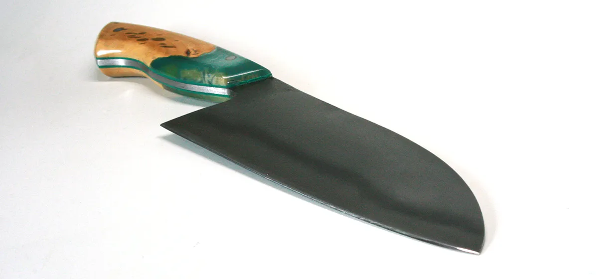 Santoku artisanal trempe sélective argile