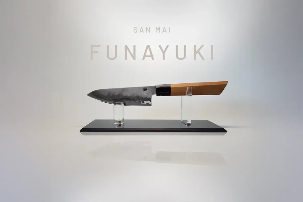 funayuki san mai couteau de cuisine japonais artisanal JVB Forge