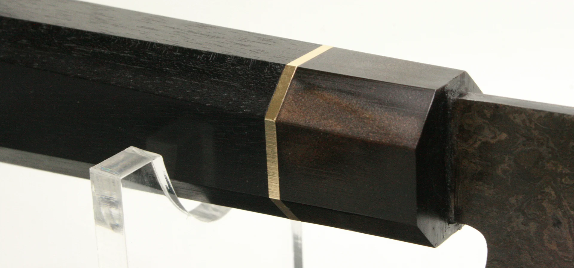 santoku san mai fer puddlé effet mineral doré