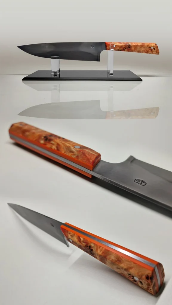 Couteau chef avec trempe sélective