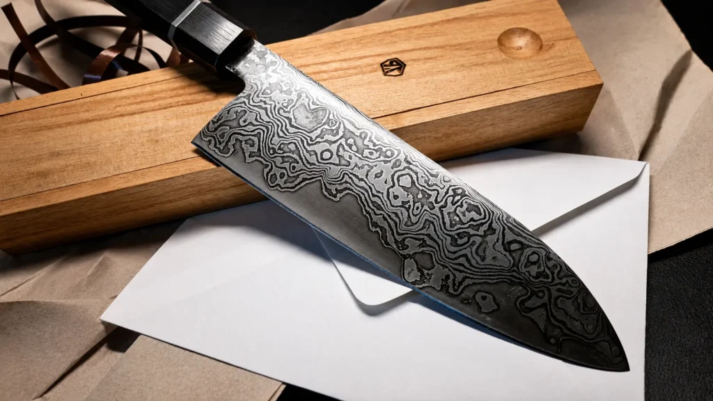 Offrir un couteau en damas artisanal