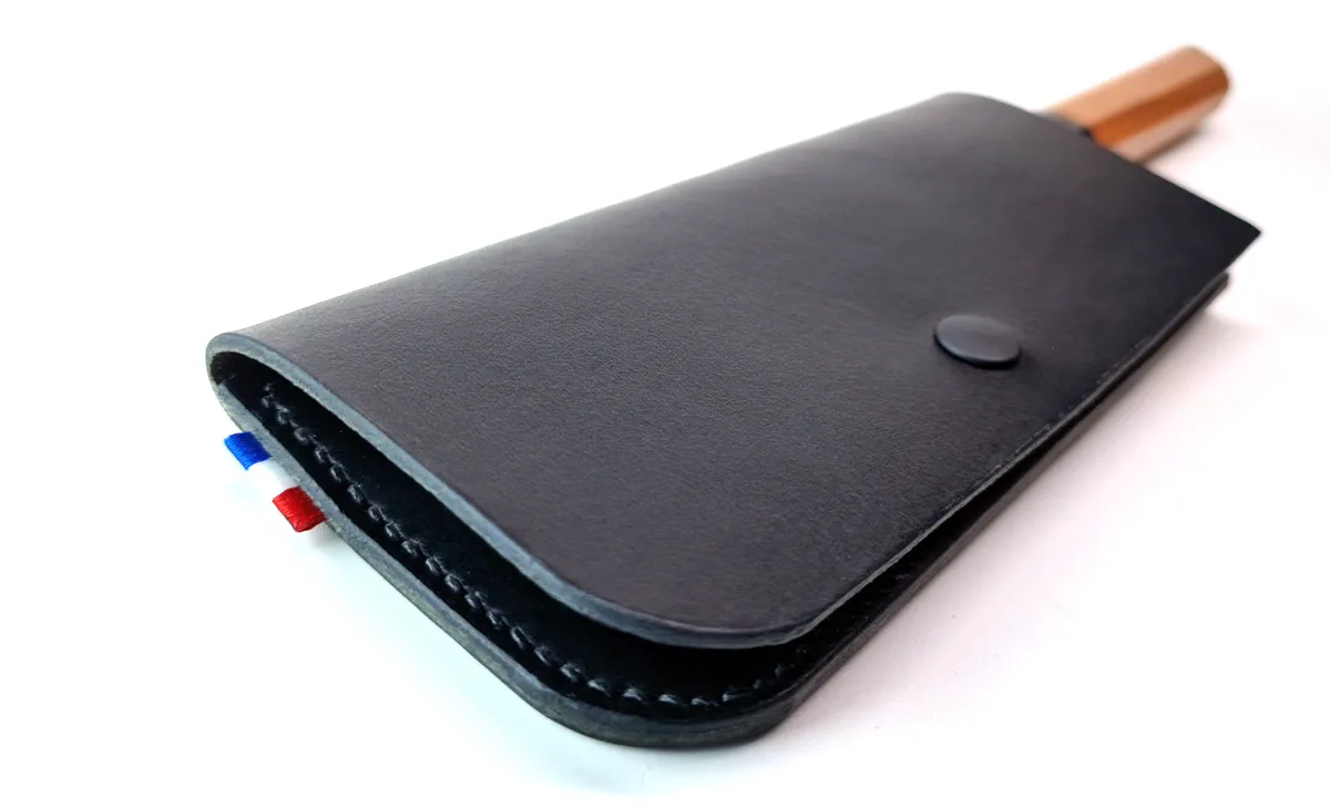étuis en cuir pour couteau nakiri santoku, bunka