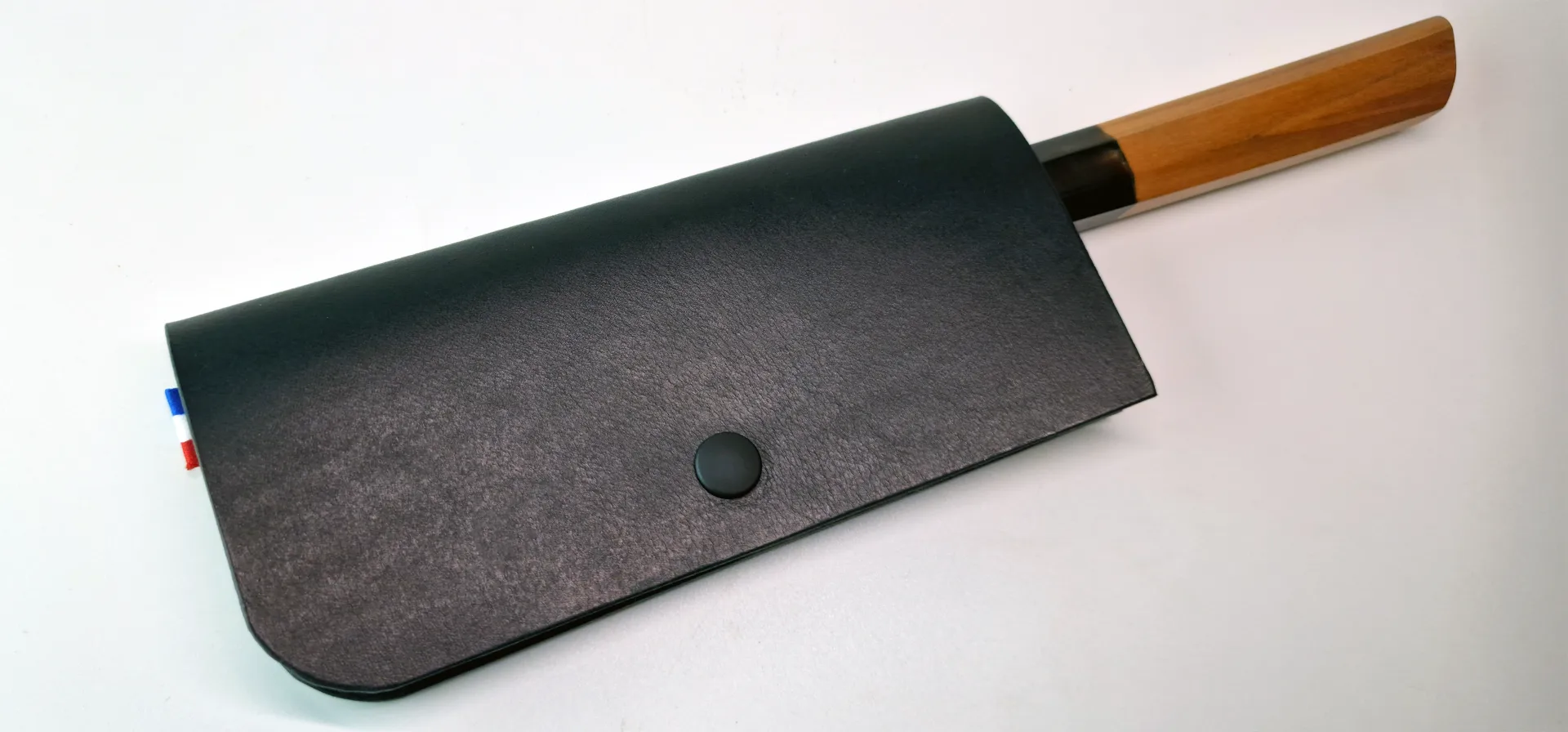 étuis en cuir pour couteau nakiri santoku, bunka