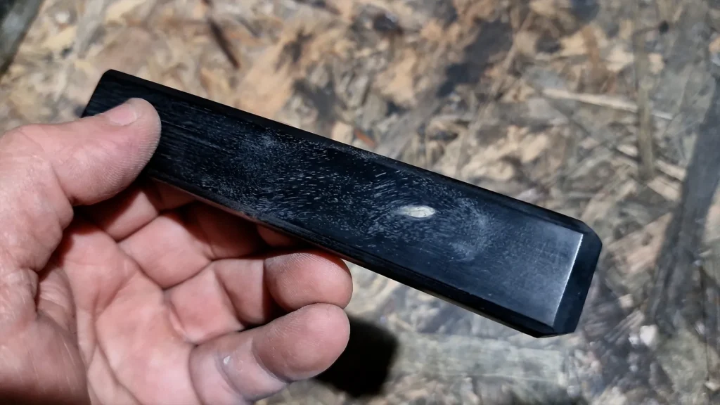 manche peuplier flammé couteau